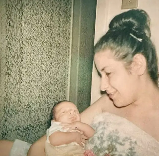 Larry with his mother